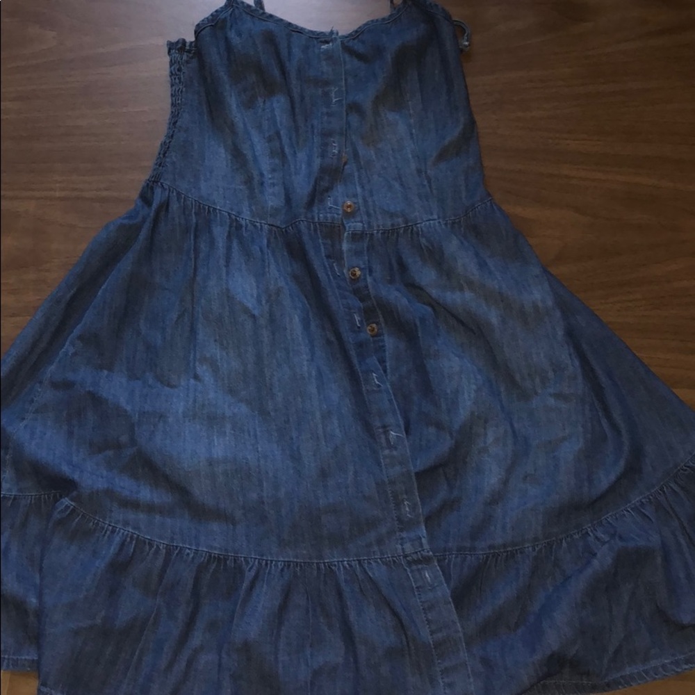 Xsmall button down jean dress